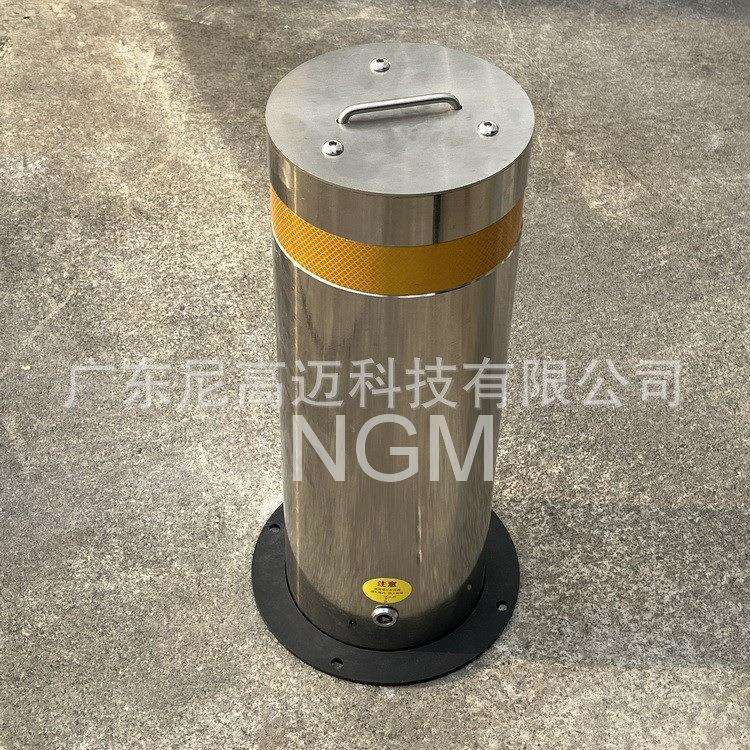 移动可拆卸式成品车挡不锈钢升降路桩揭西粤海水务公司门口防撞柱