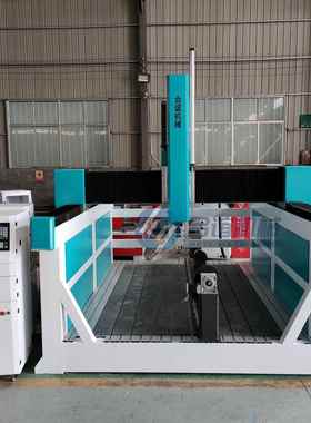 大型泡雕P板EVA苯板PPTR三维立体圆柱模具重型四轴雕管刻机数控