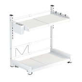 厂家直批多功能可抽拉伸缩微波炉架桌面台面置物架双层家用收纳架