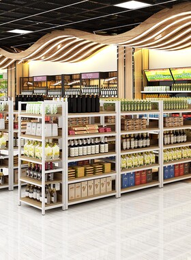 工厂直销量货架示架超强承大重容超市445便利店单双面中岛架展示