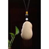 美人鱼黄杨木木雕手把件随身把玩车挂车载根雕挂件文玩工艺品