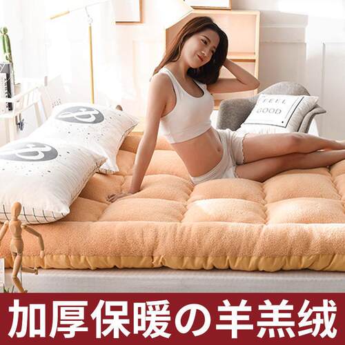 羊羔绒床垫软垫 超 超厚床垫1.5垫米 150x2底00床ICL垫 软铺褥子