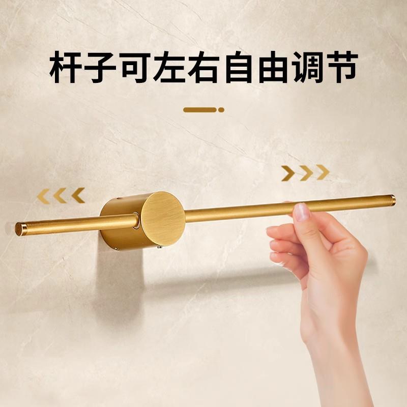 免架打孔全铜毛巾卫生毛巾杆单杆间酒店别墅浴103巾架子