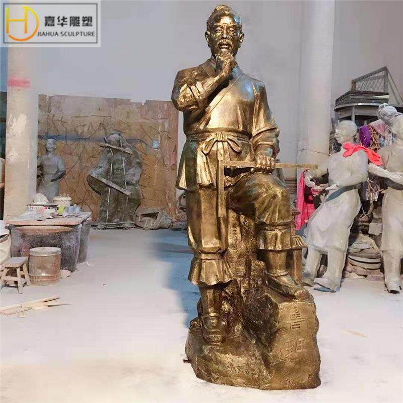 鲁班胸像半身像站像雕塑树脂玻璃钢摆件仿铜古代名人雕塑大师雕塑