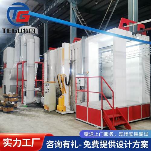 消防管道沟槽管件喷涂设备 不锈钢卡箍喷涂流水线 铝合金喷塑设备