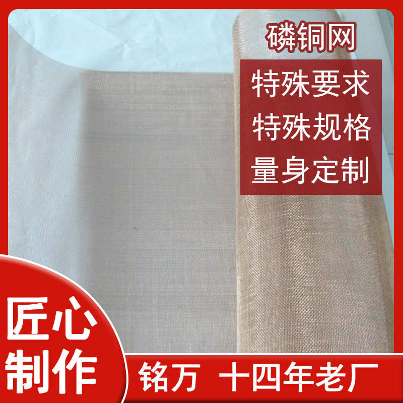 350目磷铜网【铭万生产】磷青铜丝过滤网导电信号屏蔽铜丝网