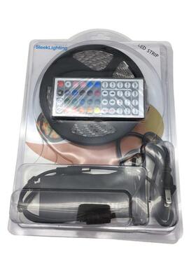 LED5050灯套带1装低压2V60灯彩RGB5050-12V滴胶灯七带44键遥吸塑