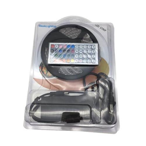 LED5050灯带套装12V60灯七彩渐变滴胶灯带44键控制器吸塑彩盒套装