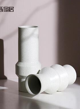 Best west 简约白色玄关陶瓷花瓶瓷器工艺品摆件家居客厅软装饰品