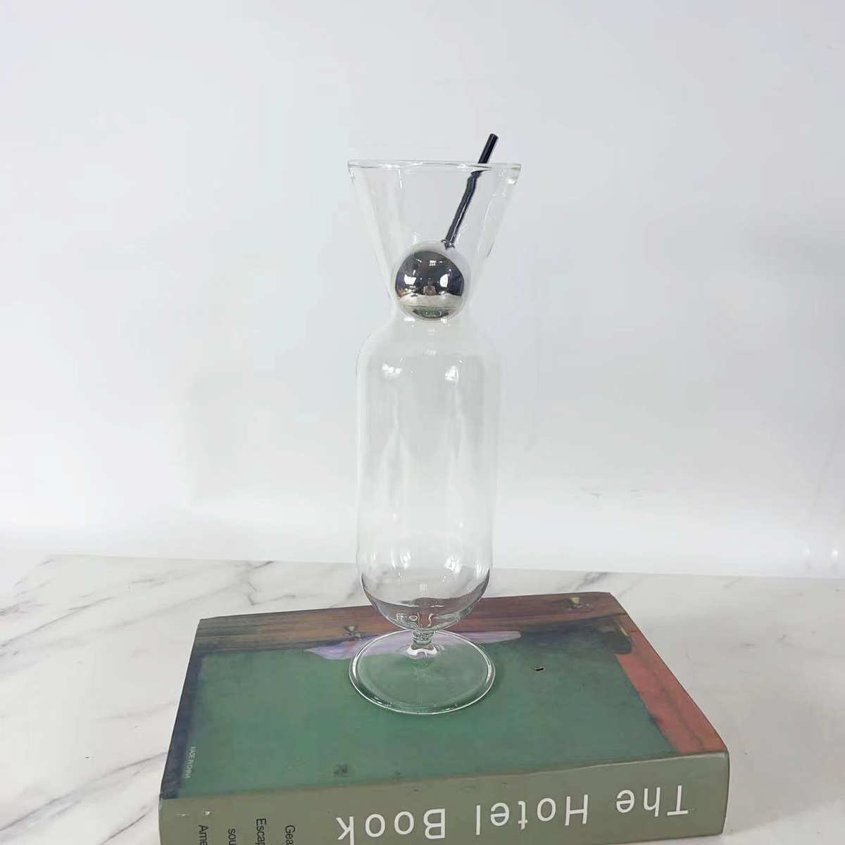 欧式酒杯水晶摆件简约软酒具现代银色装饰品玻璃样板房