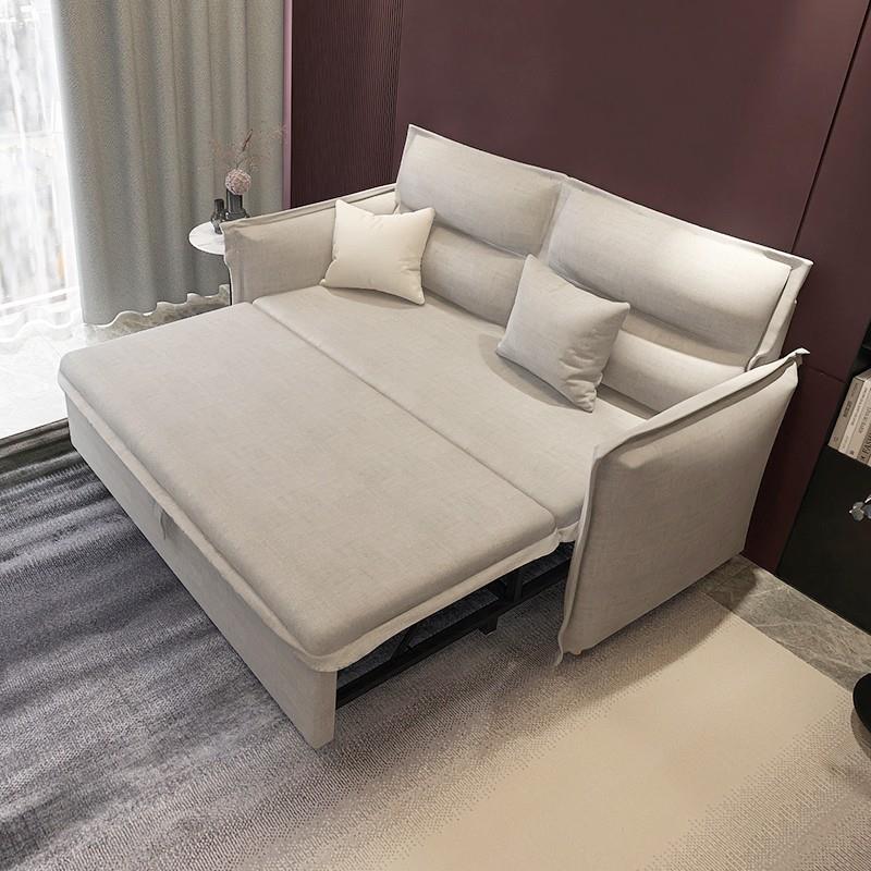 小户型客厅多功能折叠两用推拉可以当床睡的沙发单人双人家用1米5