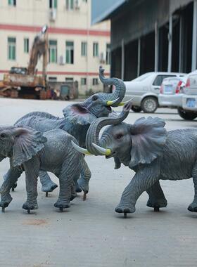 户外仿真动物大象玻璃钢雕塑摆件园林景观公园景区广场装饰品卡通