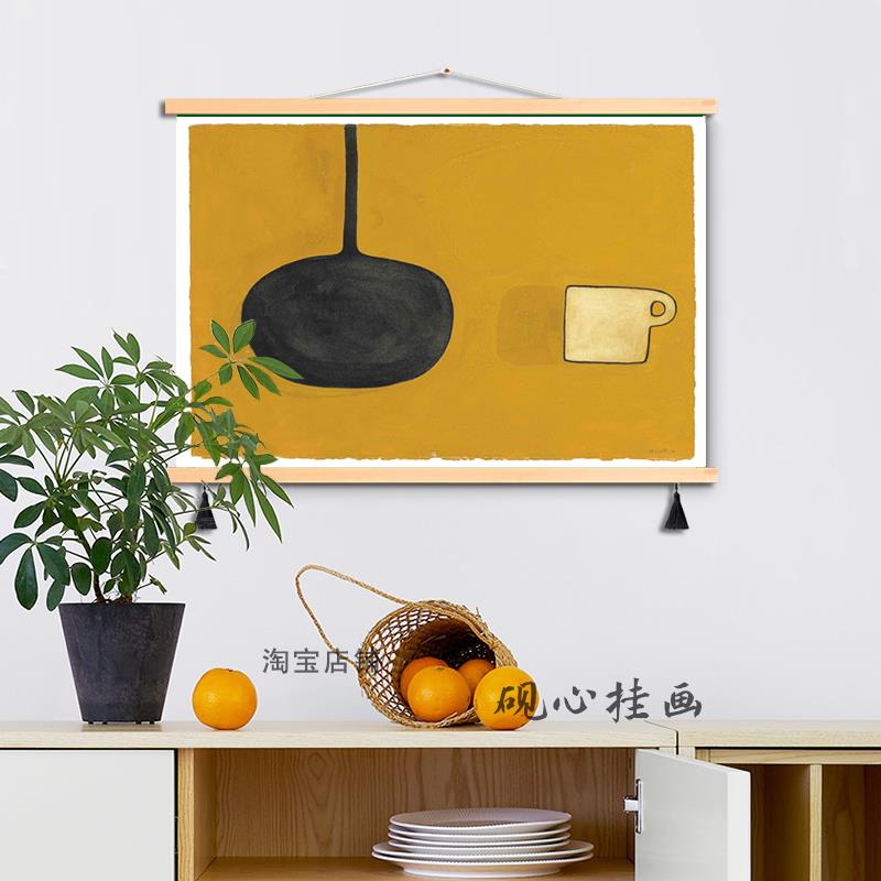 北欧风格小众艺术装饰画餐厅背景墙ins静物客厅卧室复古布艺挂画图片