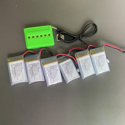 F120 950毫安3.7V厂锂电池无人机配件充电器线多充平衡充