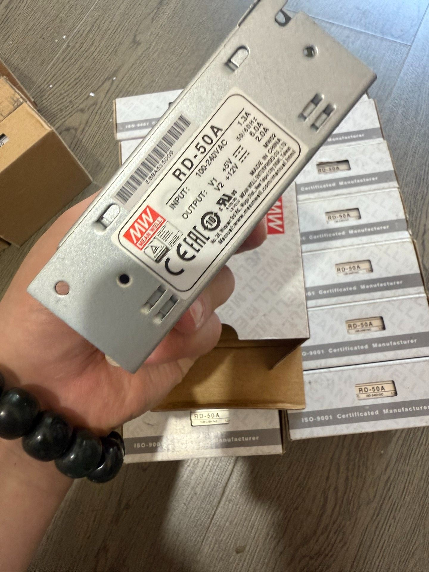 台湾明纬RD-50A双路开关电源，5V 6A/12V 2A，