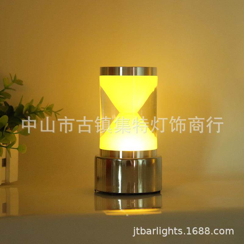 新款流沙LE充电吧台灯灯沙漏灯酒吧桌面台灯沙漏小灯夜D漏JT-27斗