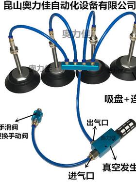 PF-120 150 200 250真空吸盘气动工业机械手配件玻璃吸盘木板钢板