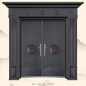 精雕铸门别大墅门庭门自院建房农村入铝户门对740开四开子母带门