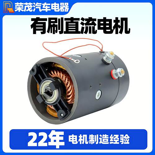 电动叉车汽车尾板铜芯电机2.2W直流有刷电机12V/24V油泵电机
