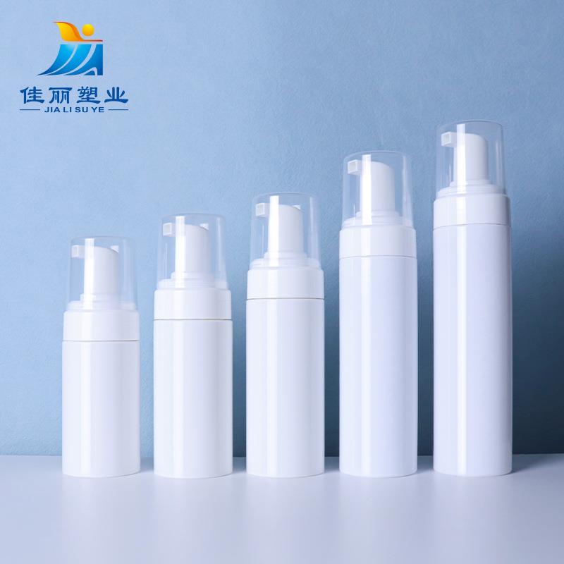 现货-ml慕斯起泡瓶白色 pet旅行分装瓶 精华泡沫瓶洁面定制