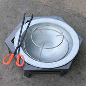 家用取暖炉野炊农村户外烤火烤火搬家炉炭火冬季 铸铁室内 盆盆老式