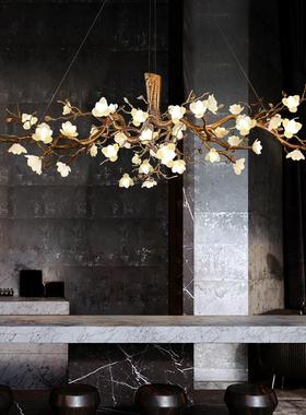 餐厅吊灯现美式轻奢31758大客厅灯别墅气主艺术全铜陶瓷灯餐桌饭