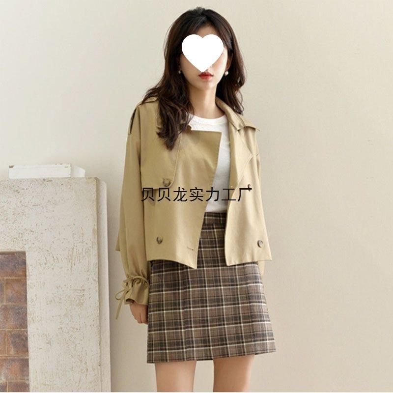 2025新款女装韩版宽松小个子潮外套女潮ins秋季炸街短款西装风衣