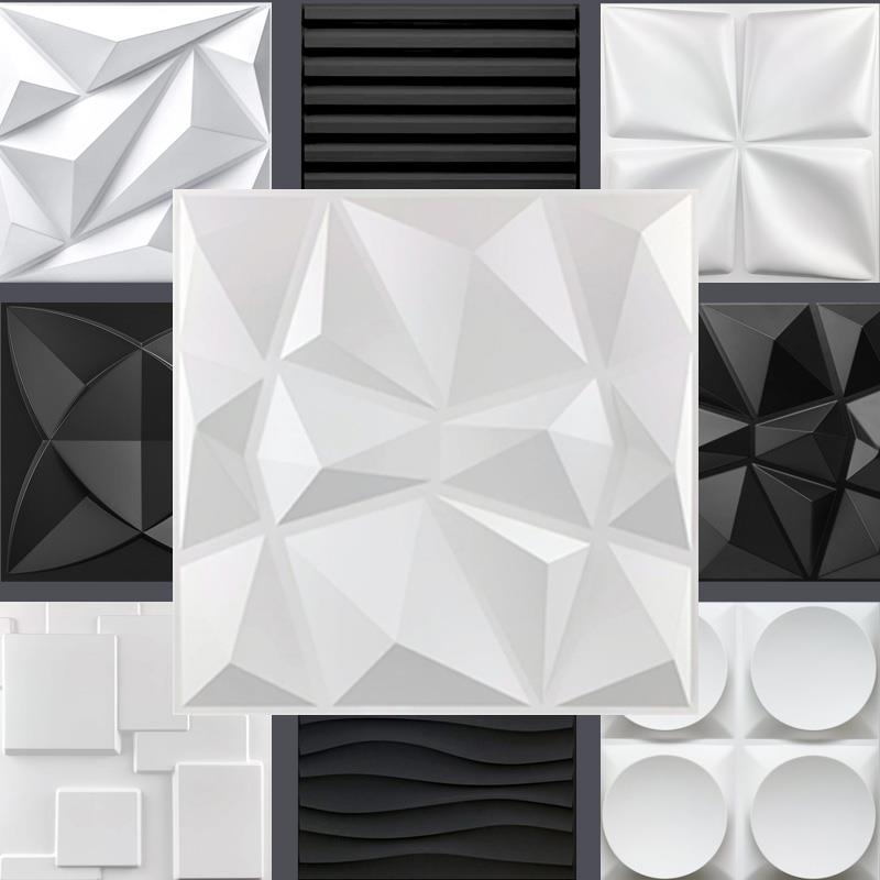 PVC3D三维立体板wall panels装修公司前台形象背景墙板贴凹凸墙板