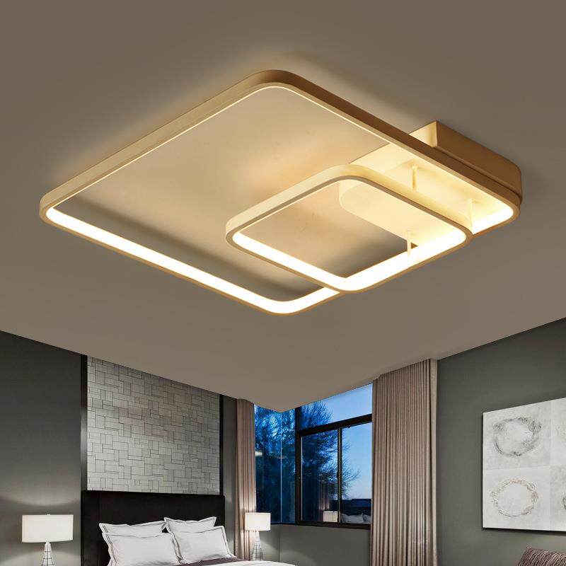 跨境卧室灯简约现代房间灯温馨浪漫大气客厅个性创意灯正方吸顶灯