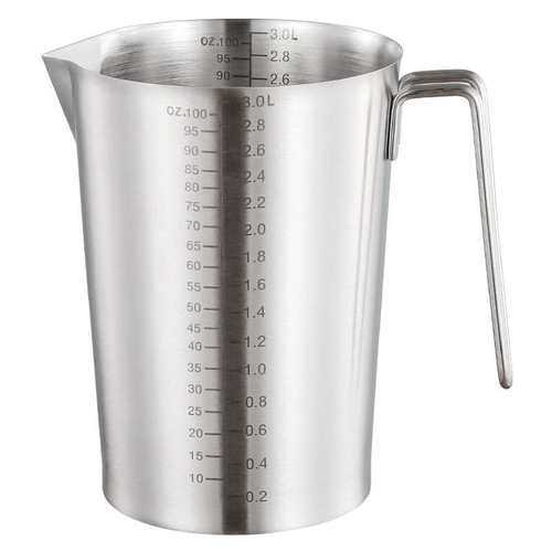 304不锈钢加厚食品级量杯带刻度厨房烘焙工具大容量3000ml5000ml