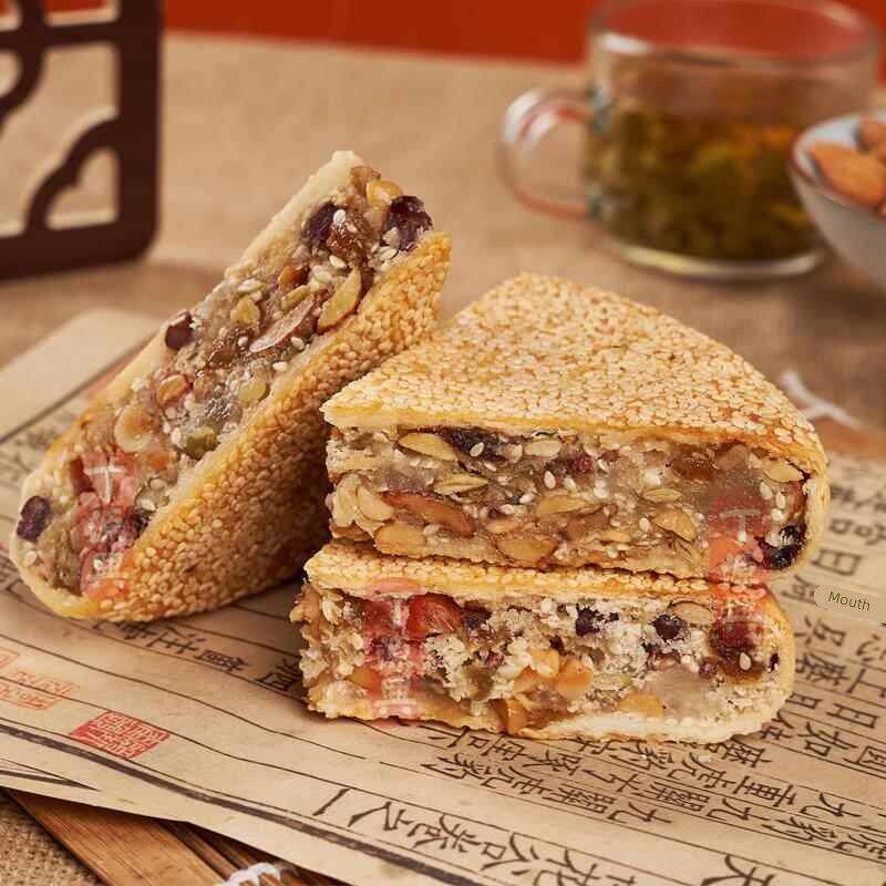 丁源兴月饼温州桥墩特产中秋大月饼手工酥皮素饼五仁月饼中秋送礼