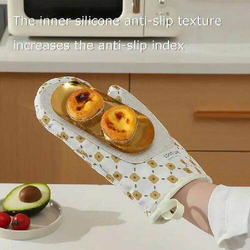 1 pair of anti-scalding silicone heat insulation gloves