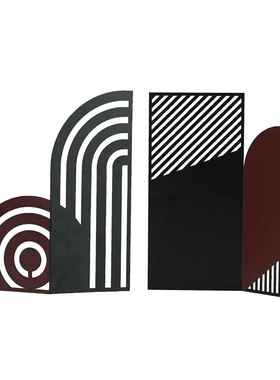 现代简约金属屏风摆件客厅电视柜样板房书房酒店家居软装饰品