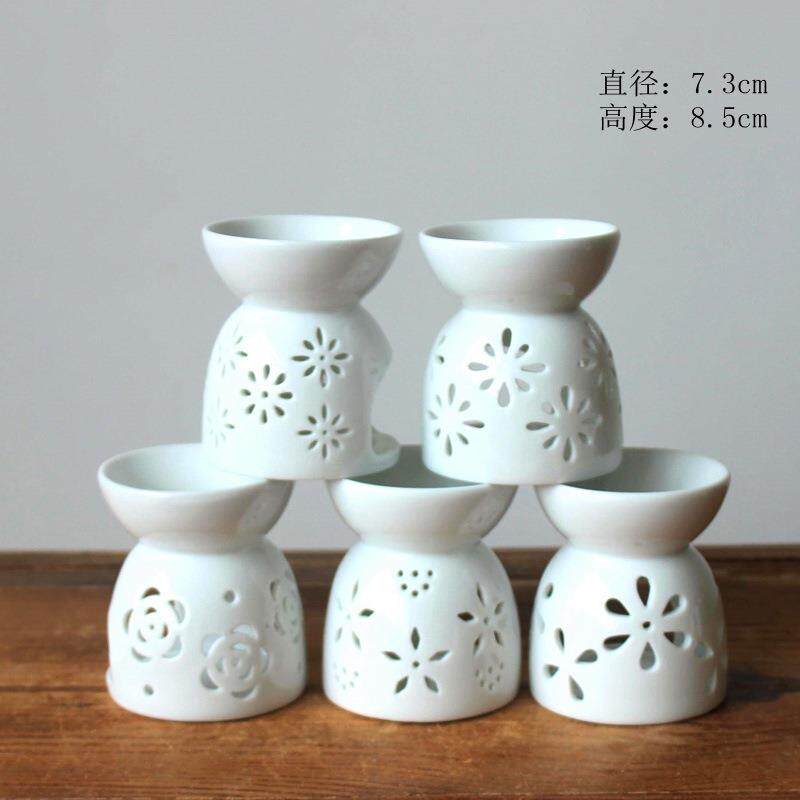 陶瓷香薰炉 小号镂空香薰炉 创意烛台 多款式混发0794