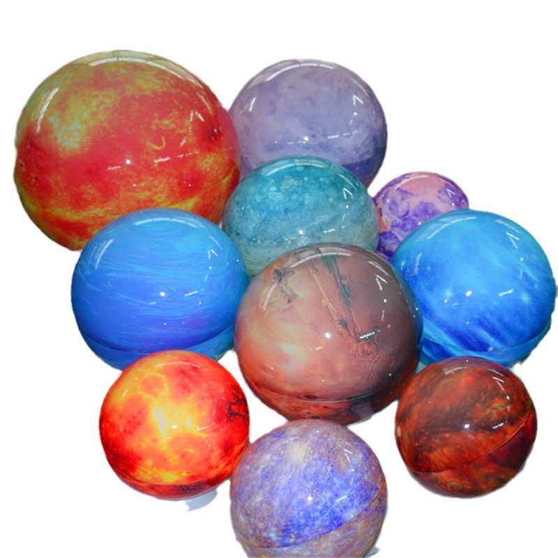 亚克力八大星球太阳系九大行星亚克力装饰星球灯半球圆球空心吊灯