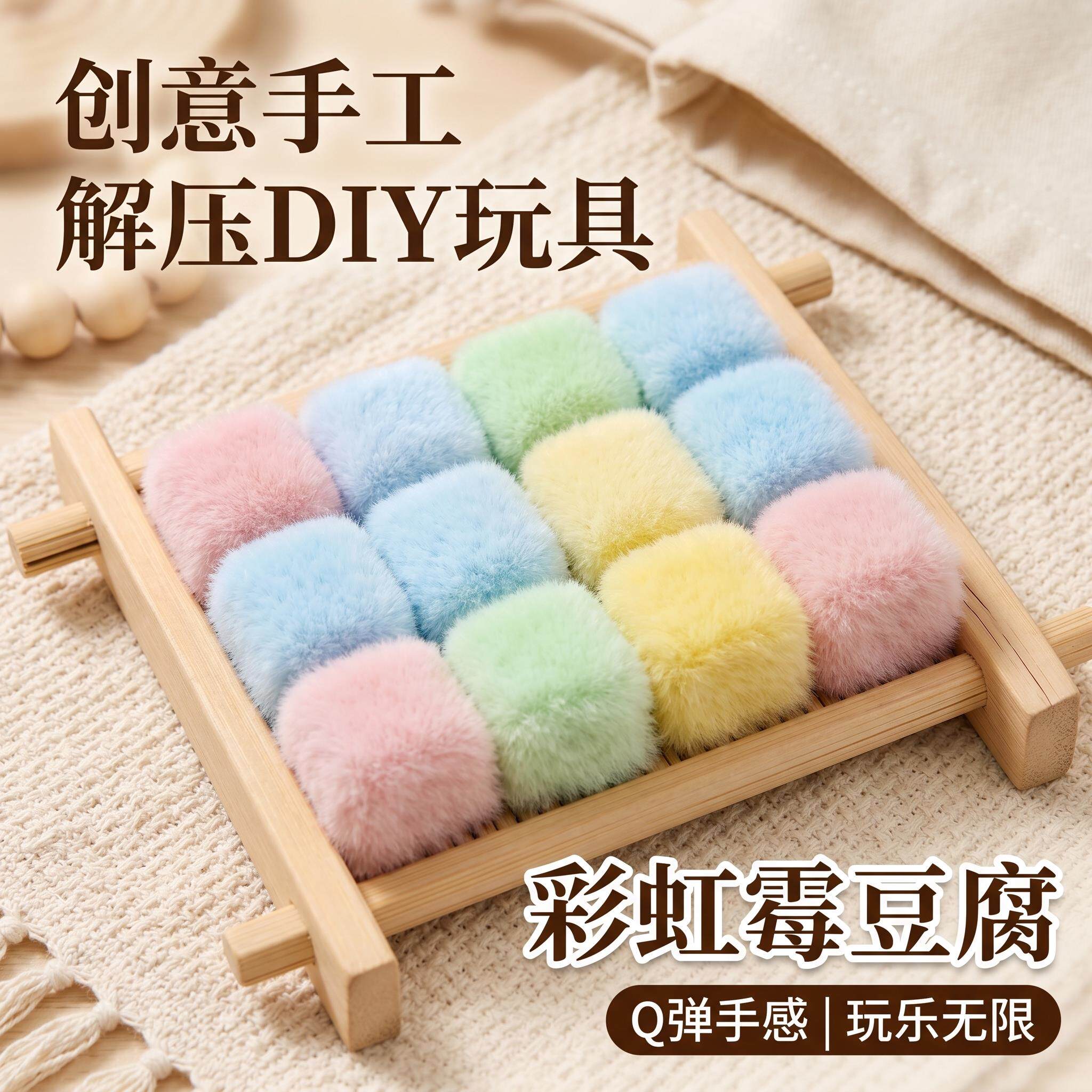 自制霉豆腐玩具儿童手工diy材料包套装解压益智仿真过家家道具包