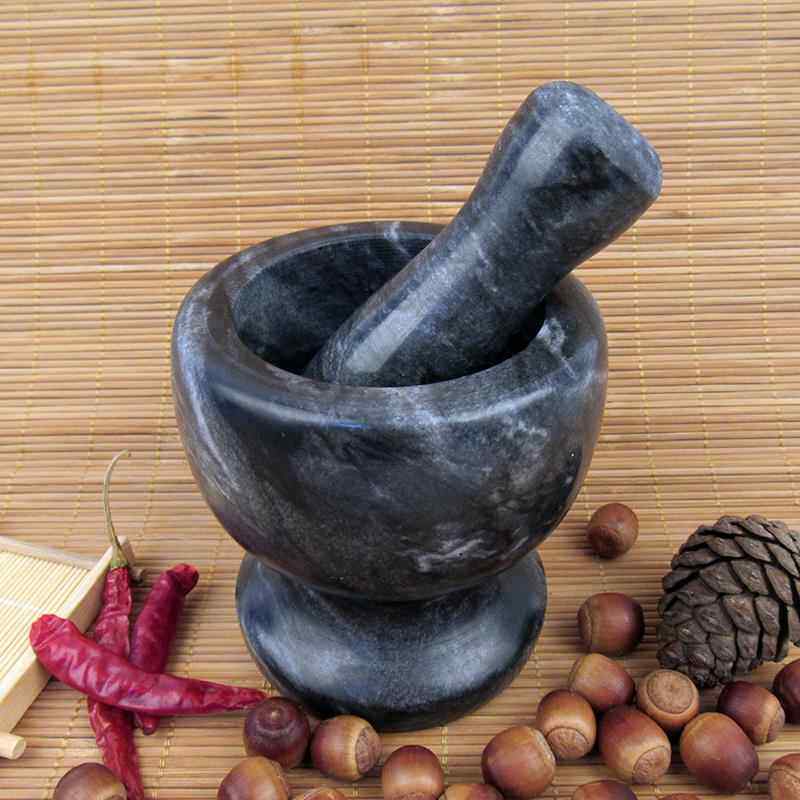 高档厚天然石药罐捣压器磨加药器花生石蒜臼碎捣药器碎姜研磨器盅