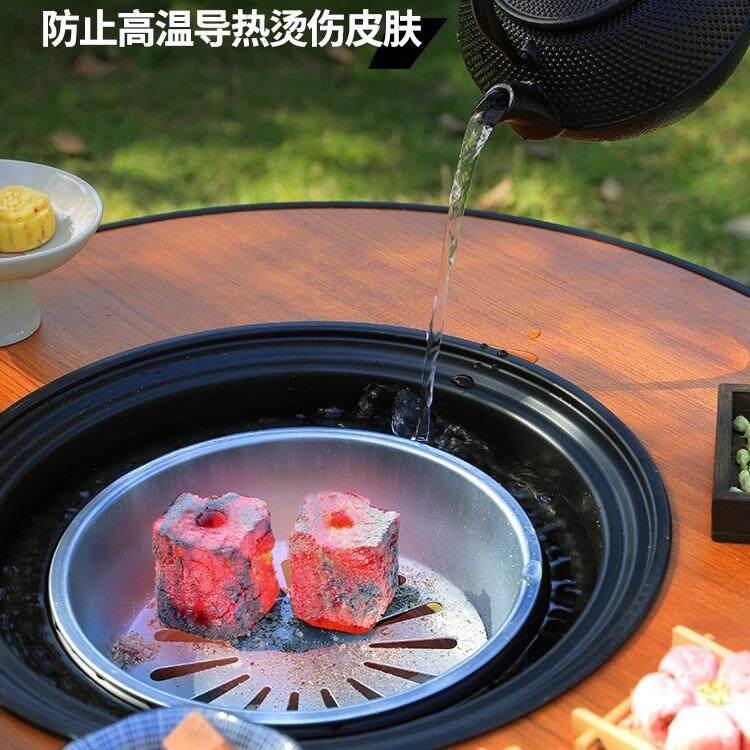 原始人围炉煮茶桌烤火炉套装炭室内烧烤炉家用烧烤架户外器具全套
