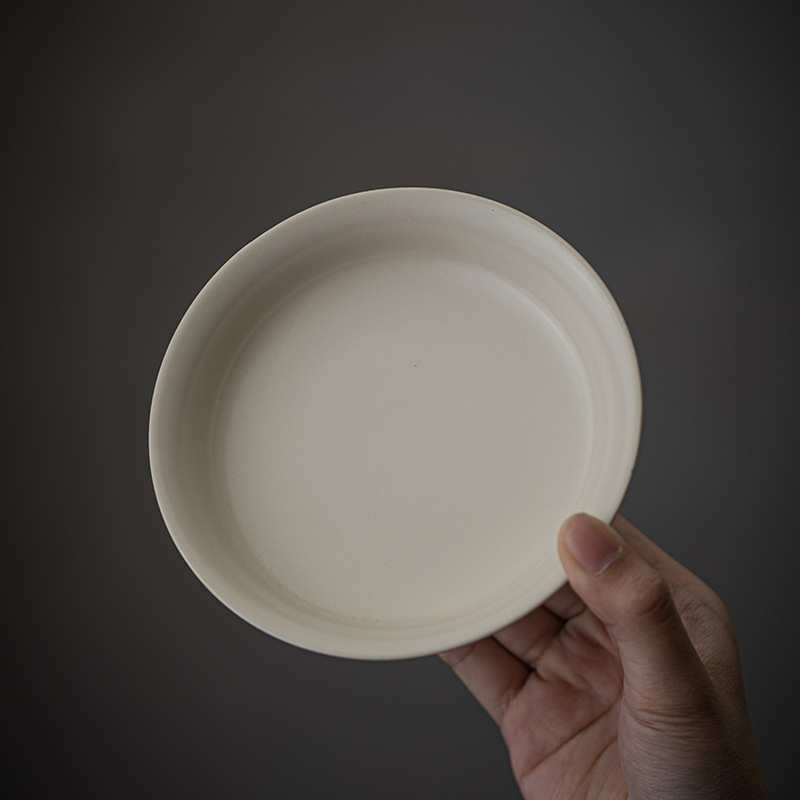 鼎舜 仿古粗陶日式干泡盘陶瓷壶承 功夫茶具围炉煮茶茶点盘壶托盘