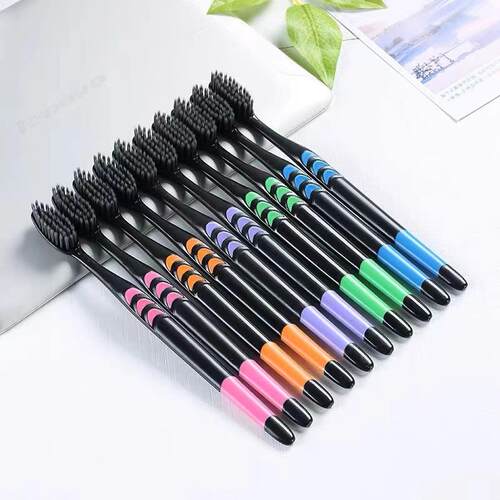 10-pack of soft-bristled toothbrushes for adults, suitable f