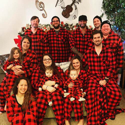 Checkered shirt home set pajamas