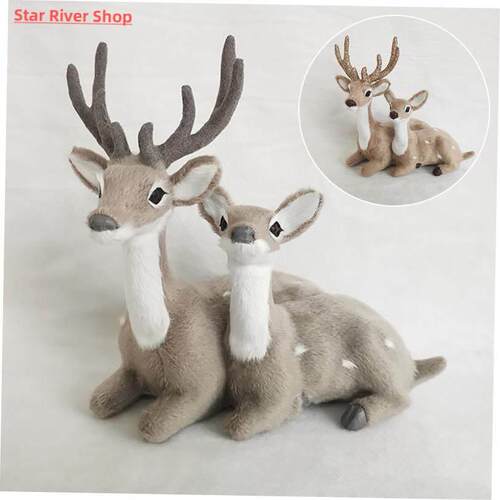 Artificial Lying Christmas Simulation Sika Deer Reindeer Fai