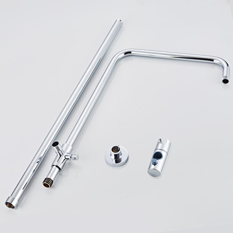 加厚淋浴管配件全铜淋浴花洒升降杆套装不锈钢升降支架浴室DIY