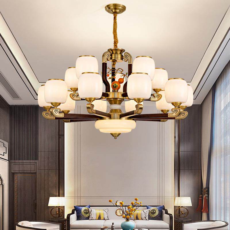 新中式禅意吊灯茶室客厅吸顶古典餐厅灯中国风别墅酒楼宴会厅6328