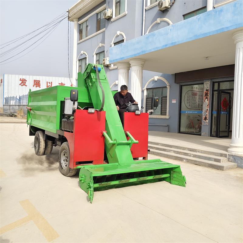 刮板式牛场粪便清扫车四驱柴油动力清粪车收集地面厚层铲粪车