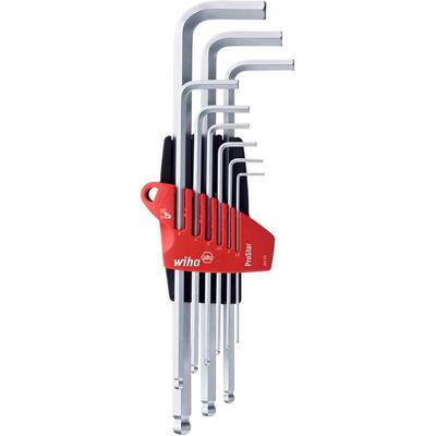wiha威汉滑板型球头内六角L扳手套装，9支装369S9 ProStar铬钒钢0