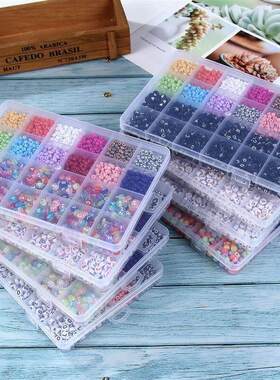 Glass Seed Letter Beads Set Box For Bracelet Jewelry Making