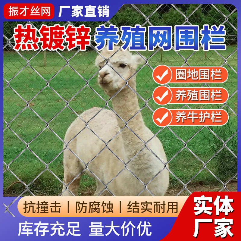 热镀锌铁丝菱形装饰编织方格动物园鸟语林防护安全勾花围栏网