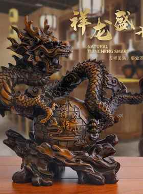 空调上的装饰摆件氛围感摆件祥龙盛世龙摆件神兽图腾龙树脂工艺品