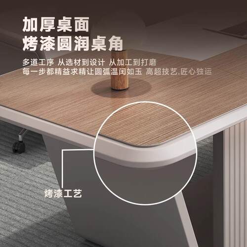 高档轻奢老板桌简约烤漆大班台 总裁办公桌椅单人经理桌组合单人